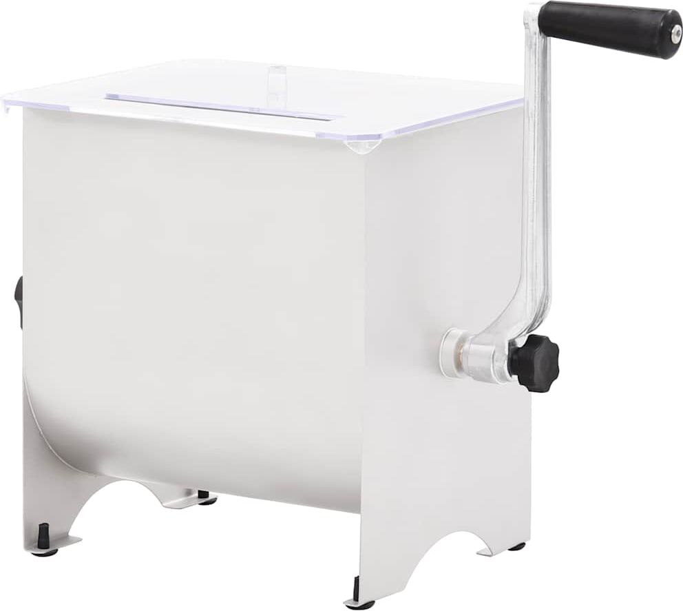 vidaXL manuel kødblander med låg rustfrit stål sølvfarvet vidaXL manuel kødblander med låg rustfrit stål sølvfarvet