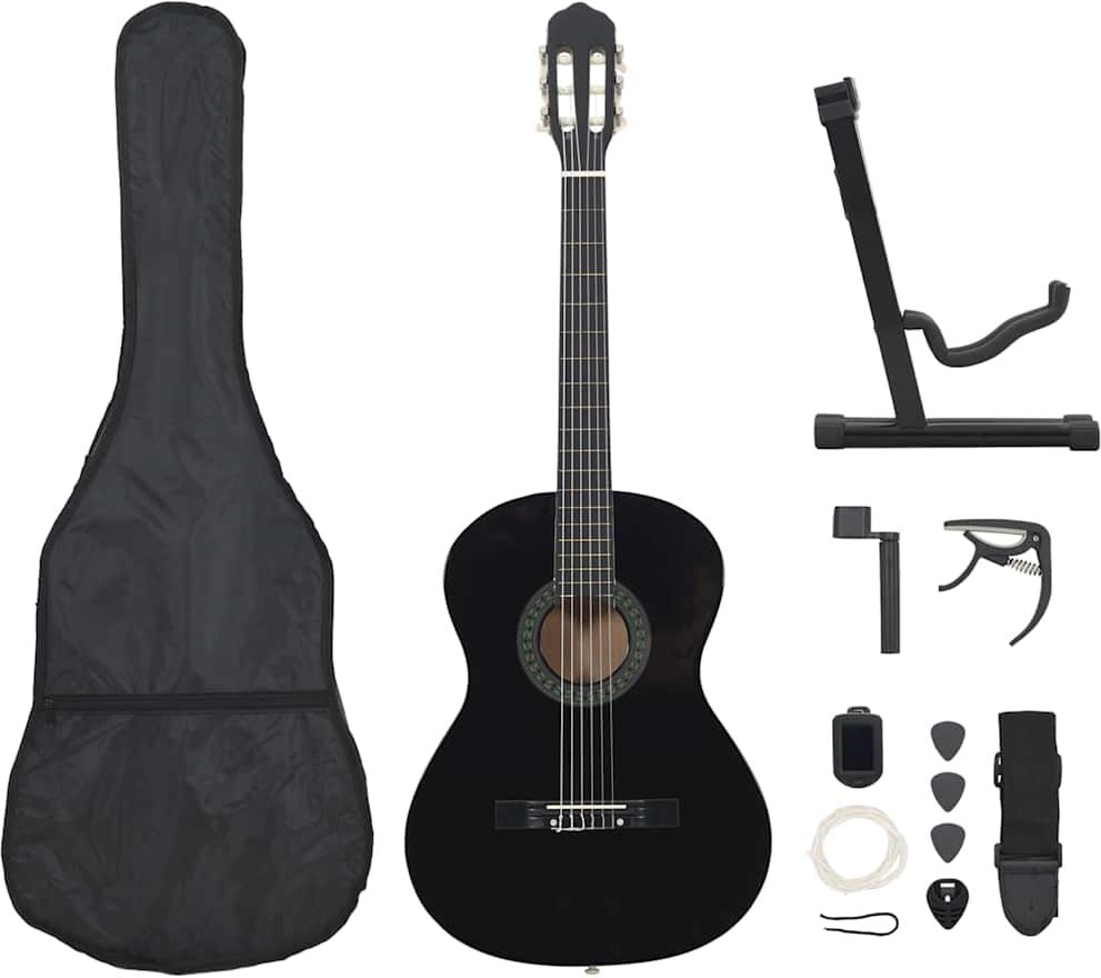 vidaXL klassisk guitarsæt 12 dele for begynder 4/4 39 vidaXL klassisk guitarsæt 12 dele for begynder 4/4 39