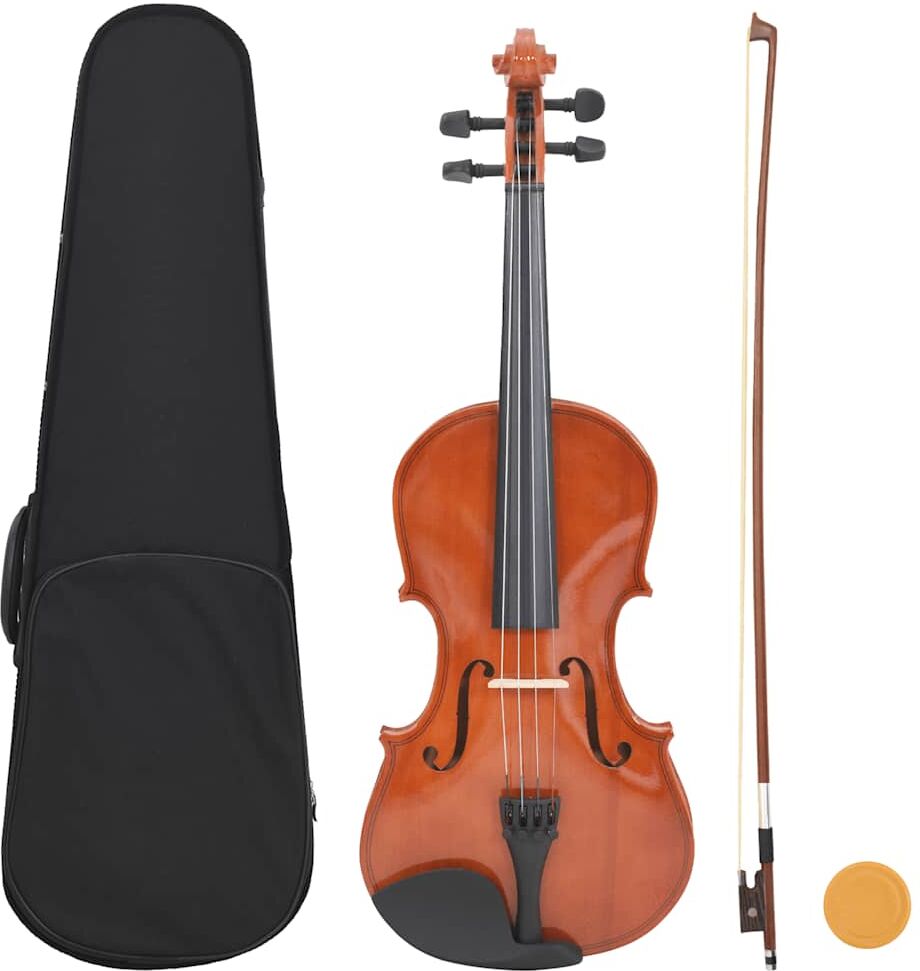 vidaXL violinsæt i fuld størrelse med bue og hagebræt mørkt træ 4/4 vidaXL violinsæt i fuld størrelse med bue og hagebræt mørkt træ 4/4