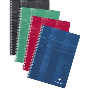 Clairefontaine notesbøger m. spiralryg 5 stk. A4 90 ark 5x5 mm kvadrat