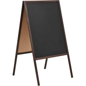 vidaXL dobbeltsidet tavle cedertræ fritstående 60 x 80 cm