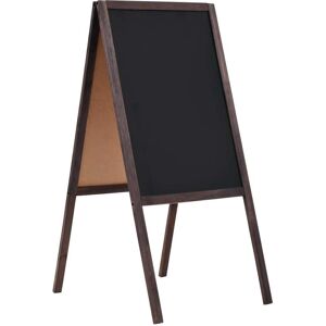 vidaXL dobbeltsidet tavle cedertræ fritstående 40 x 60 cm