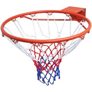 vidaXL basketballkurvesæt med ring og net 45 cm orange