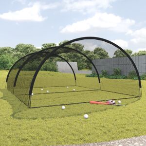 vidaXL batting cage net til baseball 600x400x250 cm polyester sort