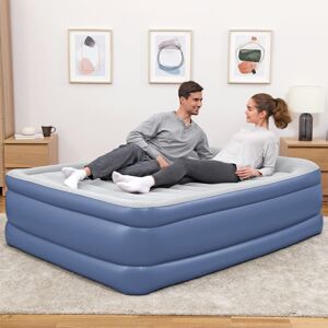 Bestway luftmadras Tritech 203x152x61 cm 2-personers blå og grå