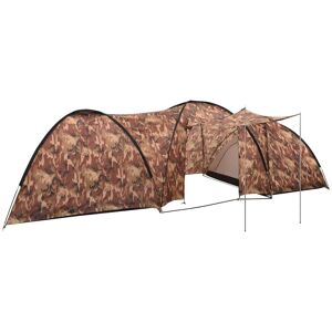 vidaXL iglotelt 650x240x190 cm 8 personer camouflagefarvet