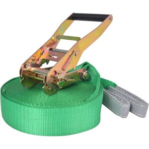 vidaXL slackline 15 m x 50 mm 150 kg grøn