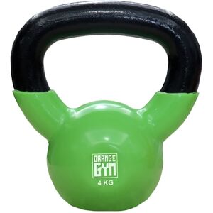 Orange Gym vinylbelagt kettlebell 4 kg grøn