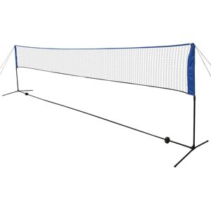 vidaXL badmintonnet med fjerbolde 600 x 155 cm