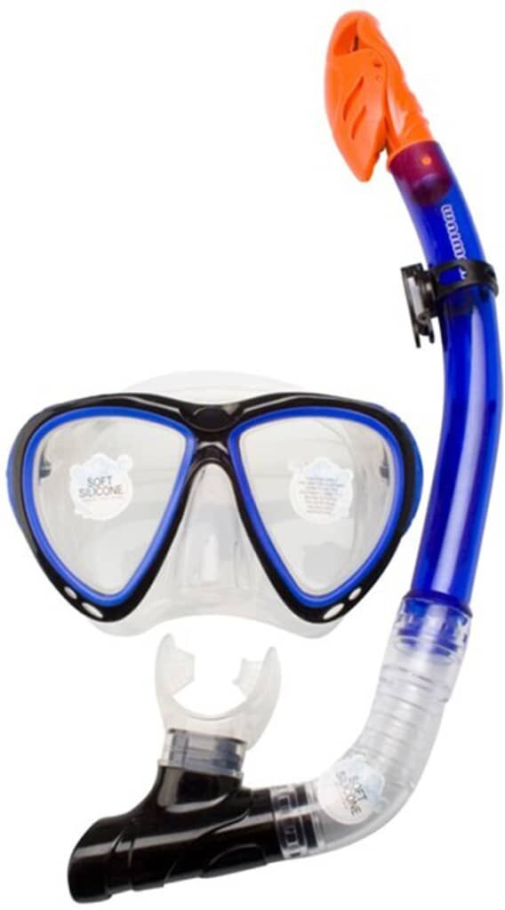 Waimea Senior Silikone Dykkermaske med Snorkel Koboltblå 88DJ Waimea Senior Silikone Dykkermaske med Snorkel Koboltblå 88DJ
