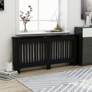 vidaXL radiatorskjuler 172x19x81 cm MDF sort