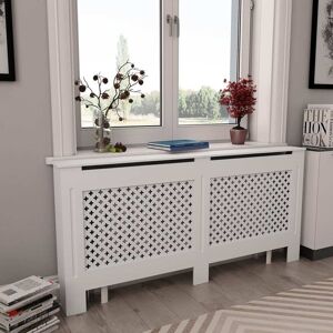 vidaXL radiatorskjuler MDF 172 x 19 x 81,5 cm hvid