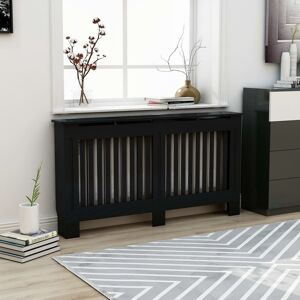 vidaXL radiatorskjuler 152x19x81 cm MDF sort