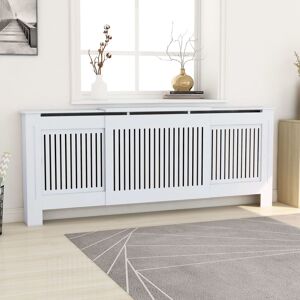 vidaXL radiatorskjuler 205 cm MDF hvid