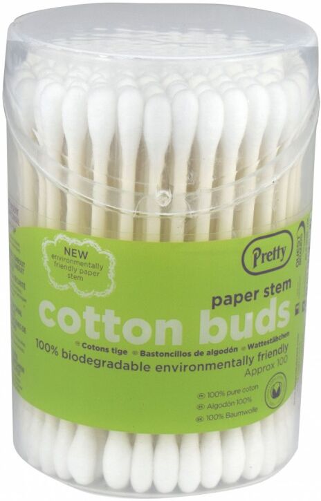 Paper Stem Cotton Buds 100 stk Vatpinde