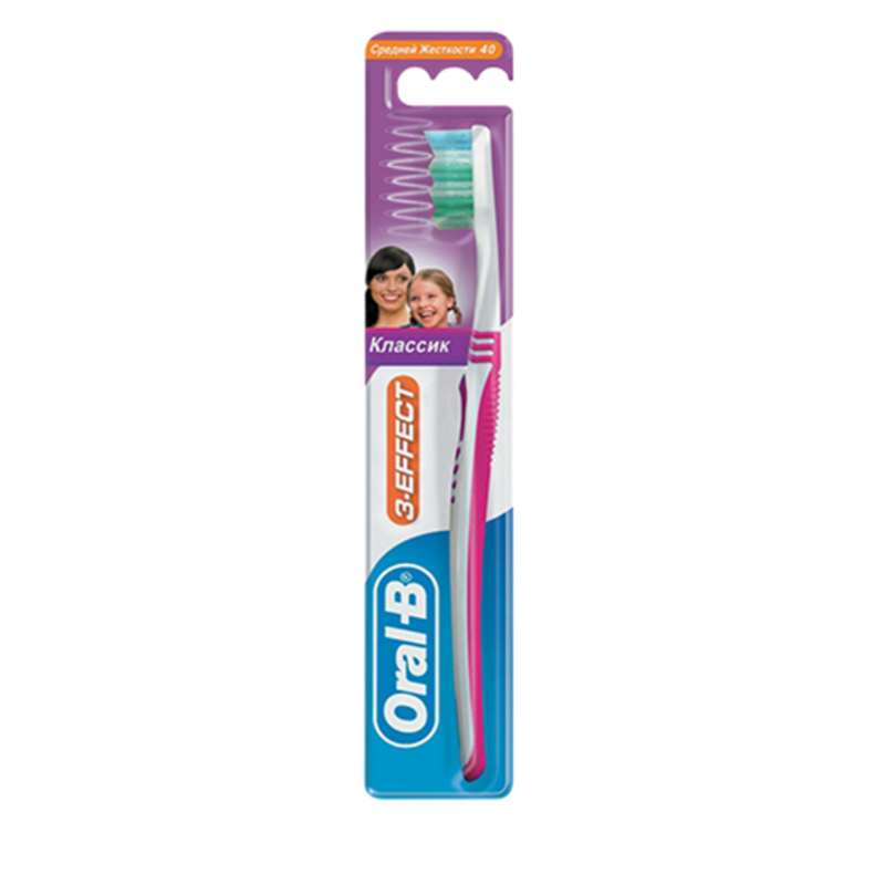 3-Effect Classic Medium Toothbrush 1 stk Tandb&oslash;rste