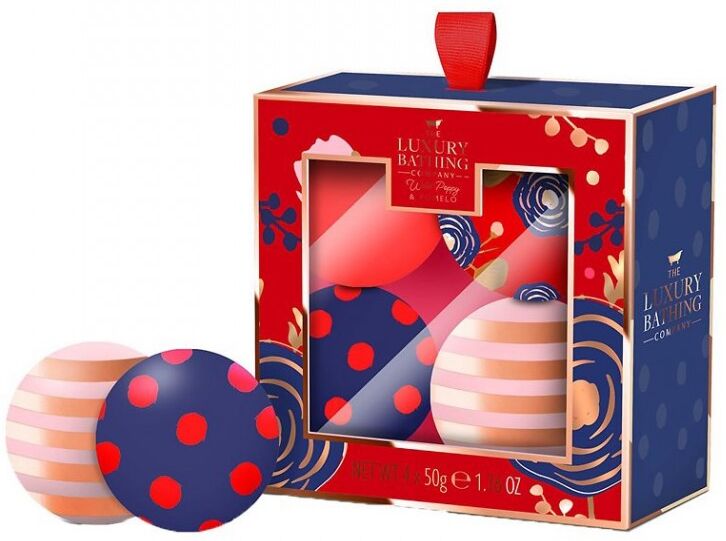 Wild Poppy &amp; Pomelo Fabulous Fizz Bath Fizzers Set 4 x 50 g Gave&aelig;ske