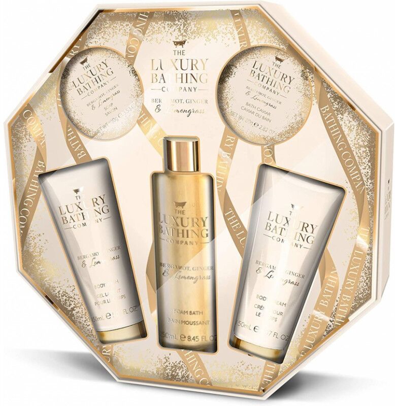 Bergamot &amp; Ginger &amp; Lemongrass Stunner Gift Set 250 ml + 2 x 150 ml + 100 g + 80 g Gave&aelig;ske