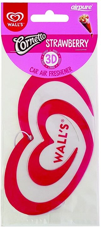 Walls 3D Paper Cornetto Strawberry 1 stk Air Freshener