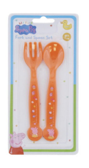 Cutlery Set Orange 2 stk Baby Tilbeh&oslash;r