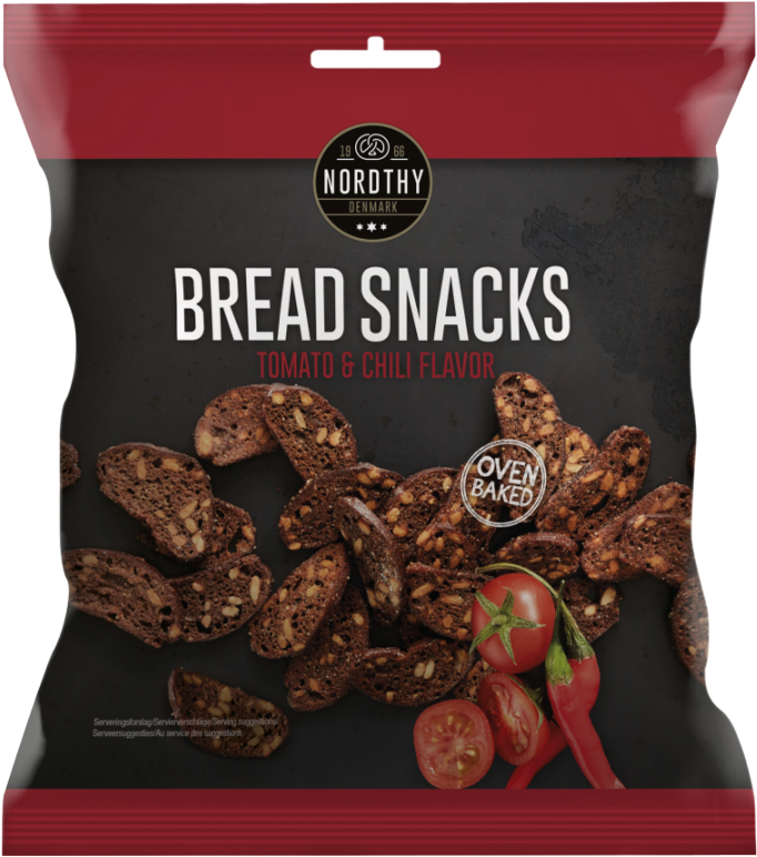 Kn&aelig;kbr&oslash;d Snack Bites Tomat &amp; Chili 85 g Snack