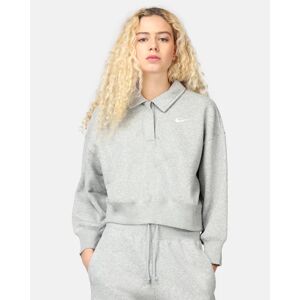 Nike Sweatshirt - Phoenix Fleece Polo Blå Male W30-L34