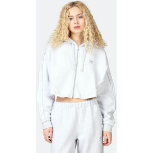 adidas Hoodie - Cropped Full-Zip Loungewear Sort Female XL