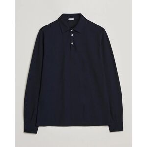 Zanone Ice Cotton Long Sleeve Polo Navy men 48 Blå