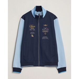 Aeronautica Militare Full Zip Sweater Navy/Glacier Blue men L Blå