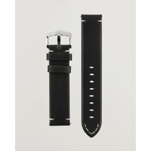 HIRSCH Ranger Retro Leather Watch Strap Black men 22MM Sort