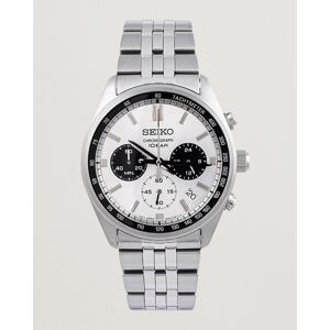 Seiko Chronograph 41mm Steel White Dial men One size Sølv