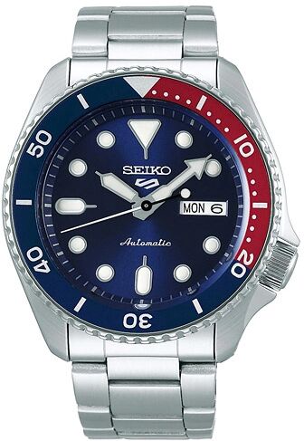 Seiko 5 Sports Mens 43mm 100m Automatic Steel/Blue Dial men One size Sølv