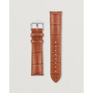 HIRSCH Duke Embossed Leather Watch Strap Honey Brown men 20MM Brun