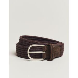 Anderson's Braided Wool Belt Brown men 105 Brun