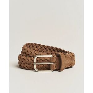 Anderson's Woven Suede Belt 3 cm Light Brown men 95 Brun