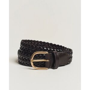 Anderson's Woven Leather Belt 3 cm Dark Brown men 90 Brun