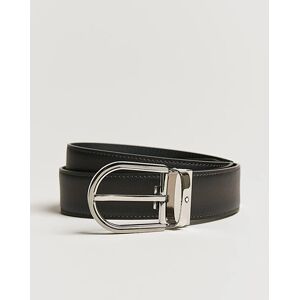 Montblanc Horseshoe Buckle Grey 35 mm Leather Belt Grey men One size Sort