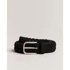 Anderson's Woven Suede Belt 3 cm Black men 100 Sort