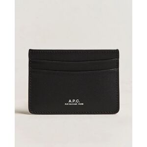 A.P.C. Calf Leather Card Holder Black men One size Sort