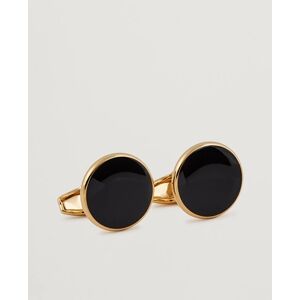 Amanda Christensen Cufflink & Shirt Studs Set Black/Gold men One size Sort,Guld