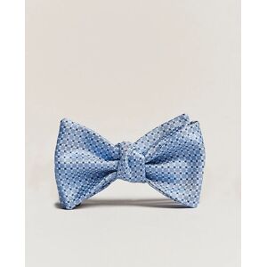 E. Marinella Printed Silk Bow Tie Light Blue men One size Blå