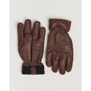 Hestra Kjetil Deerskin Rib Knitted Cuff Glove Chocolate men 8 Brun