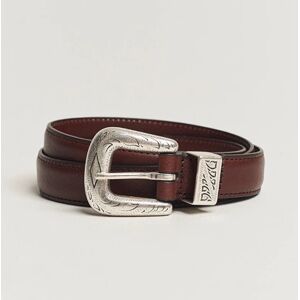 Anderson's Grained Western Leather Belt 2,5 cm Dark Brown men 90 Brun