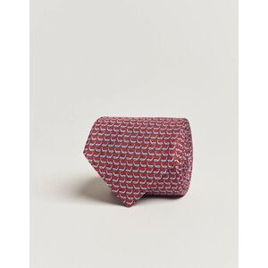 Zegna Animal Print Silk Tie Red men One size Rød