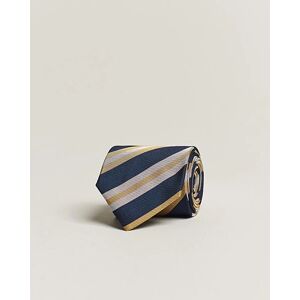 Amanda Christensen Silk Club Striped 8cm Tie Navy/Yellow men One size Blå,Gul