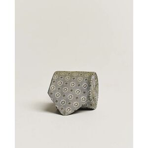 Amanda Christensen Linen/Silk Printed Flower 8cm Tie Green men One size Grøn