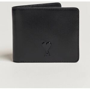 AMI Tonal Heart Logo Leather Wallet Black men One size Sort