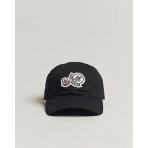 Moncler Double Logo Baseball Cap Black men One size Sort