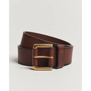 Polo Ralph Lauren Pebbled Leather Belt Brown men W36 Brun