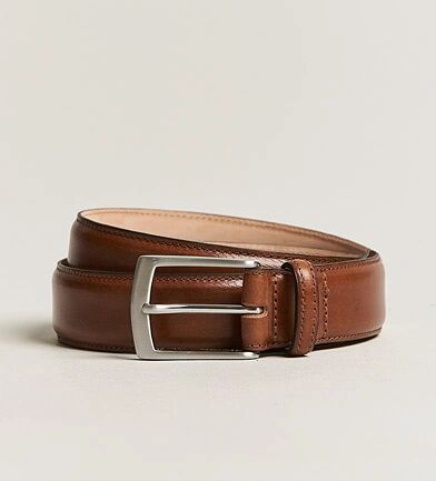 Loake 1880 Henry Leather Belt 3,3 cm Mahogany men W38/95CM Brun